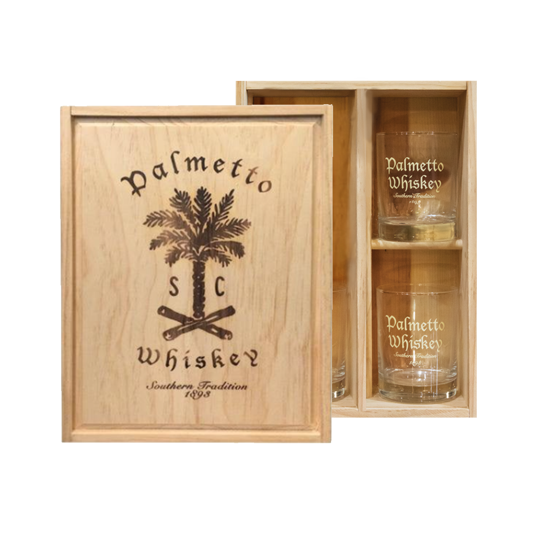 WHISKEY BOX & GLASSES GIFT SET – Palmetto Distillery
